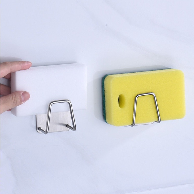Gancho Adesivo de Metal Para Esponja Bucha Multifuncional Cozinha Sem Fura em Oferta na Shopee