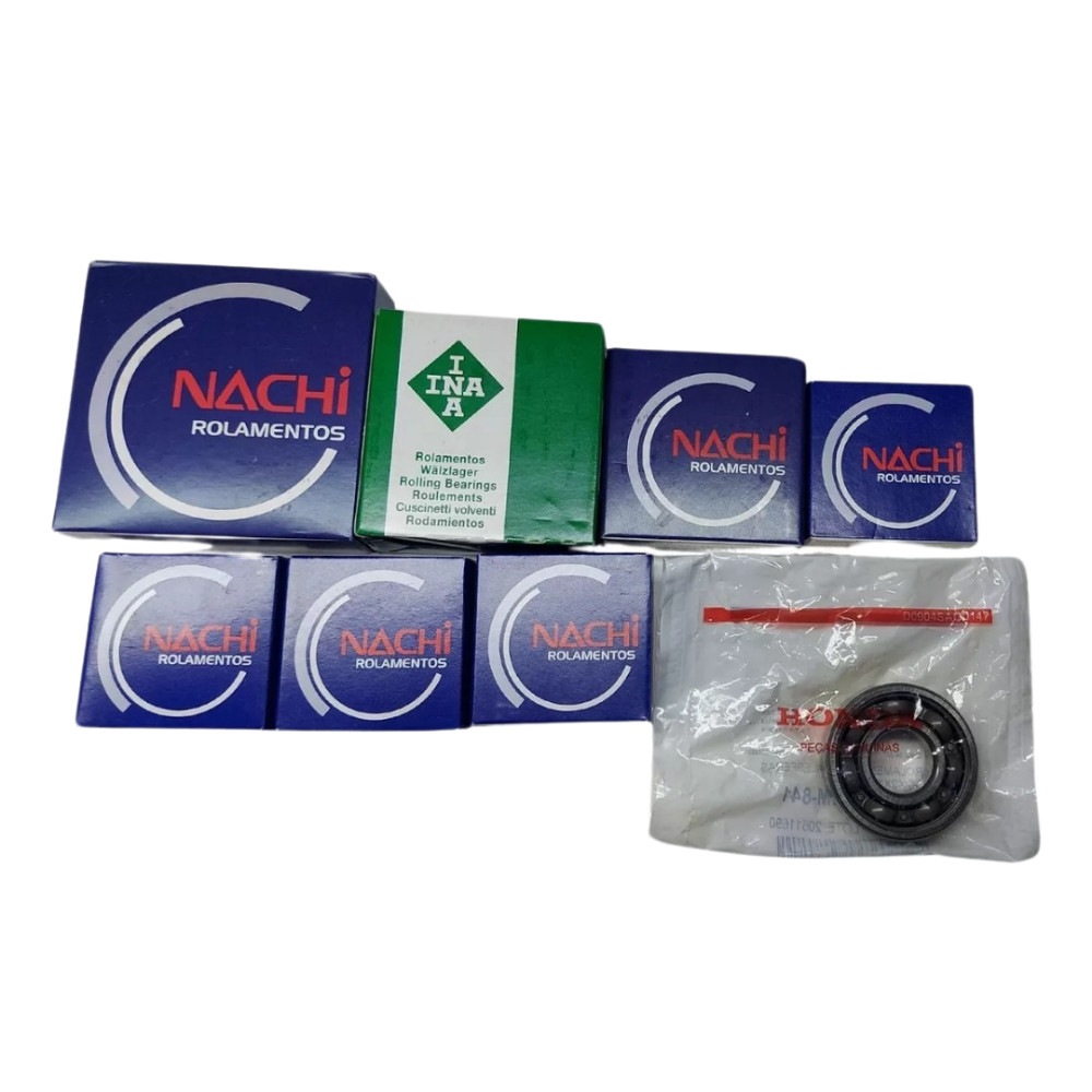 Kit Rolamentos CG Titan 150 Fan 150 Bros 150 Nachi 8 peças