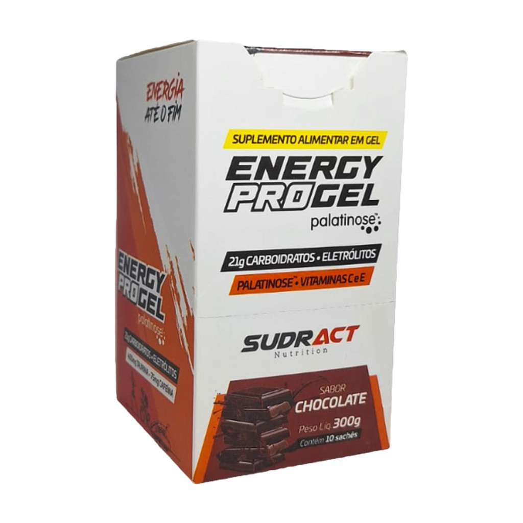 Suplemento Energético Energy Pro Gel 10 Sachês 30g Sabor Chocolate Sudract