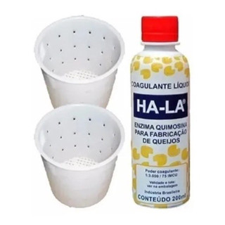 Kit 2 Formas Para Queijo Minas 500gramas +1 Coalho Liguido Ha-la em Oferta na Shopee