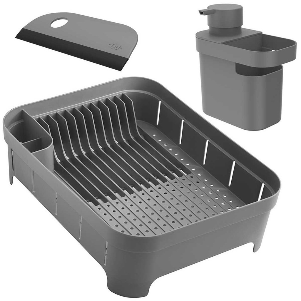 Kit Escorredor de Louça Dispenser Detergente Rodinho - OU em Oferta na Shopee