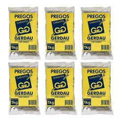 Kit Com 6kg De Prego Com Cabeça Gerdau 19x39