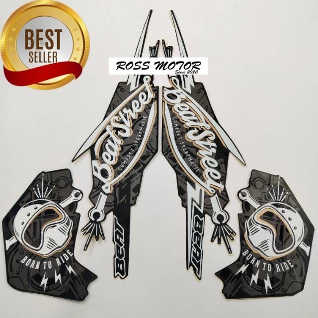 Striping Adesivo Polet Lista Moto Honda Beat Street 2017 Preto de Adesivos Corpo Padrão Melhor Qualidade
