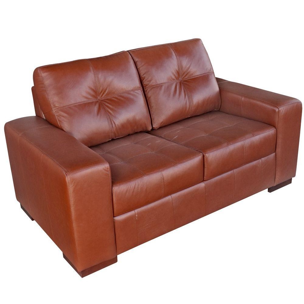 Sofá 2 Lugares 150cm Turim Couro Caramelo G58 - Gran Belo em Oferta na Shopee