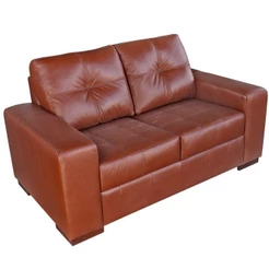 Sofá 2 Lugares 150cm Turim Couro Conhaque G58 - Gran Belo