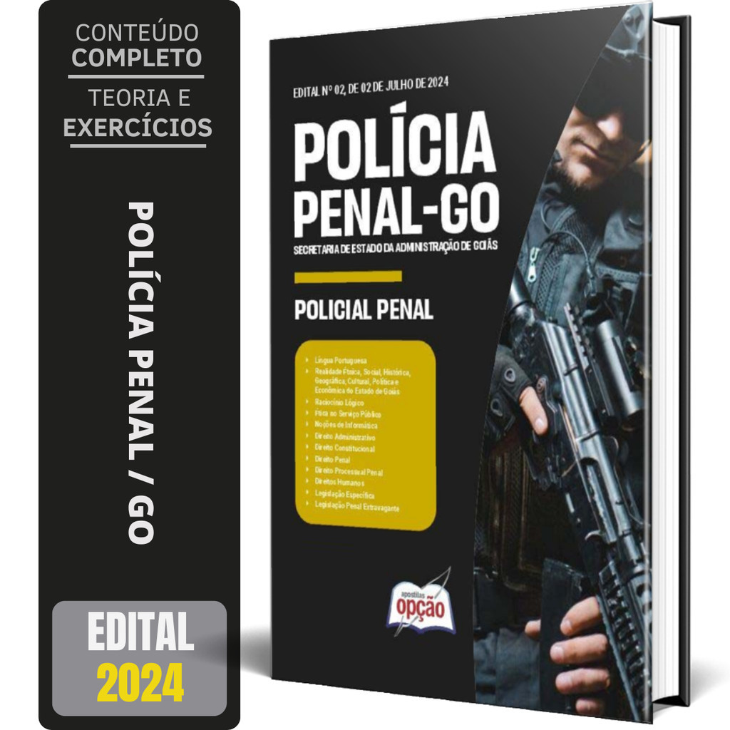 Apostila Concurso Polícia Penal GO 2024 - Policial Penal Goiás
