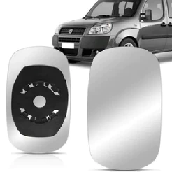Lente Retrovisor Doblo 11 12 13 14 15 16 17 Com Base