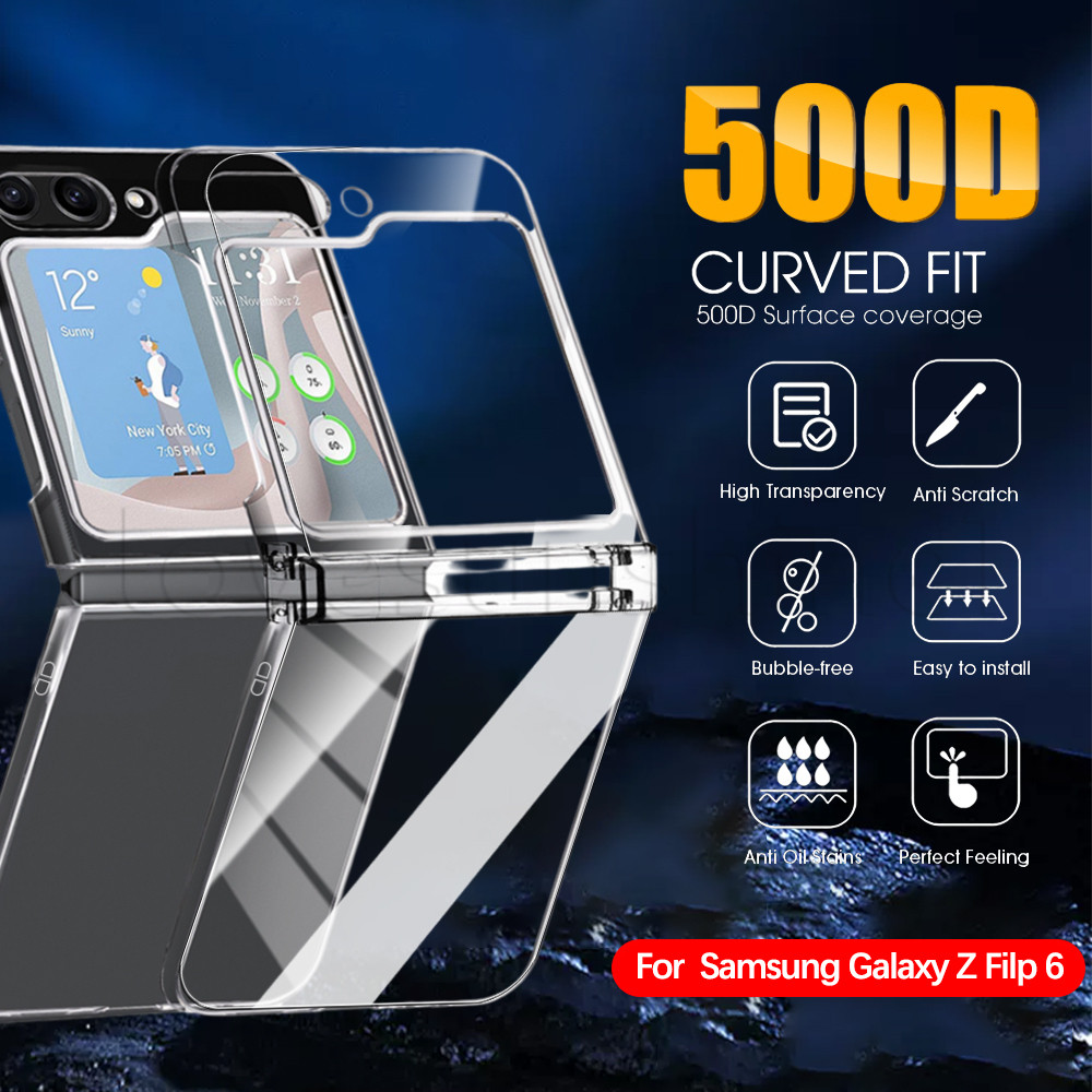 Capa De Telefone Transparente Com Proteção De Dobradiça-Protetora Para Celular-Compatível Samsung Galaxy Z Flip 6-À Prov
