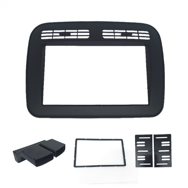 Moldura 2 Din Renault Clio G2 98/12 e G3 13/16 - Preta em Oferta na Shopee