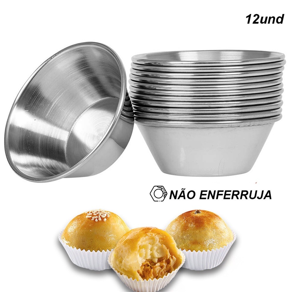 KIT - 12 Formas Para Empada todos tamanhos Forminha Mini Empada Salgado Aluminio em Oferta na Shopee