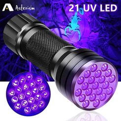 21 LED UV Lanterna Ultravioleta Blacklight 395NM Mini Tocha Flash Lâmpada Para Manchas De Urina De Animais De Estimação