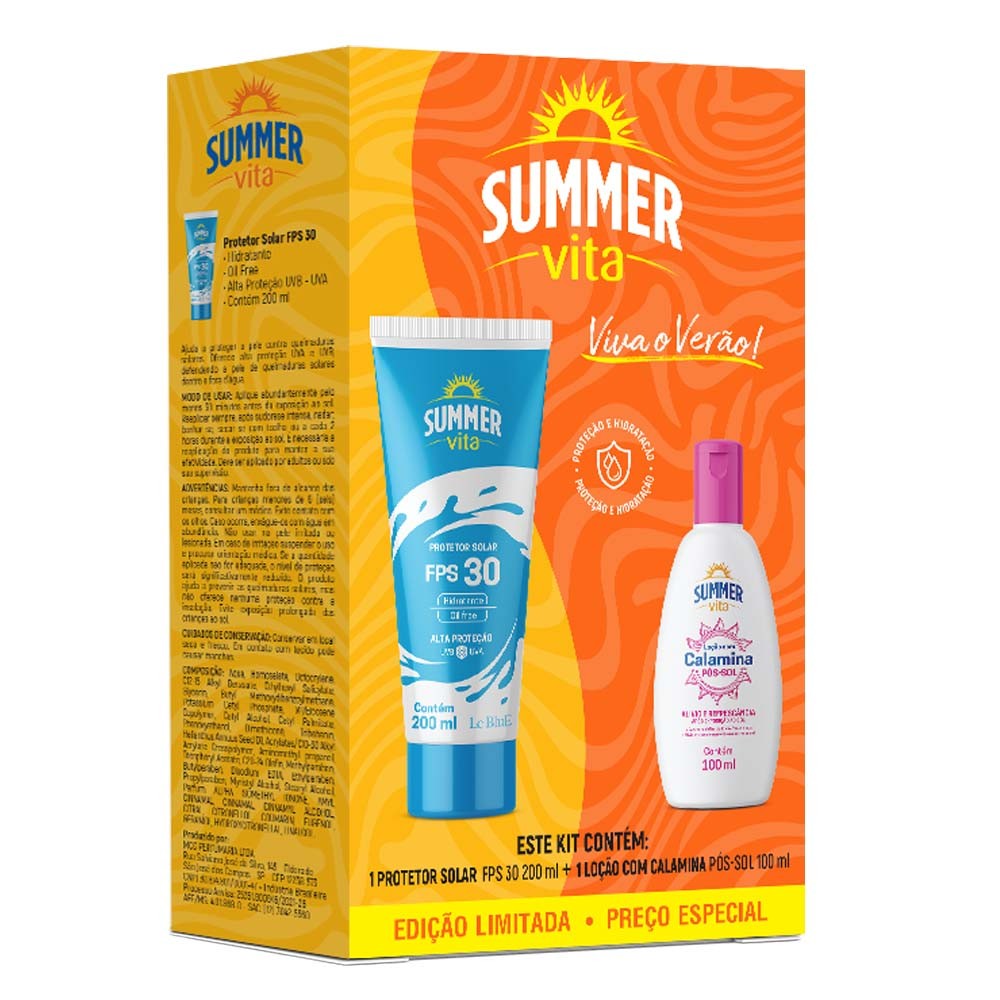 Kit Protetor Solar Summer Protetor FPS 30 + Calamina