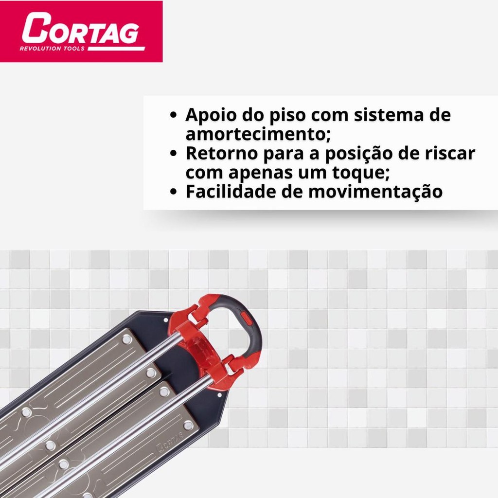 Detalhes do Cortador Riscador Pisos Profissional New Master 125cm Cortag