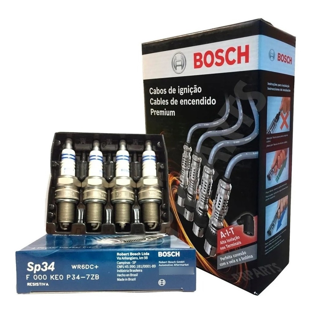 Vela + Cabos Bosch Chevrolet S10 2.4 Flex Gnv 2012 2013 2014