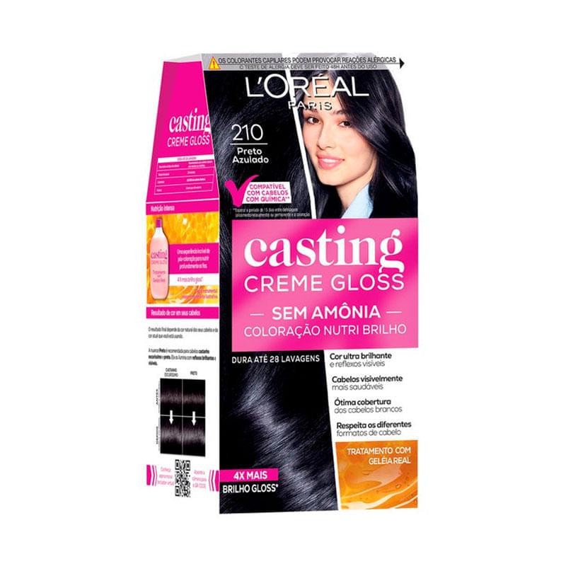 Coloração Casting Creme Gloss L'Oreal 210 Preto Azulado