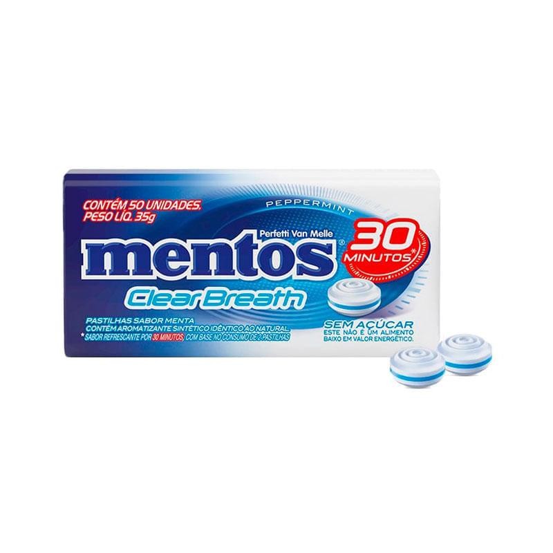 Pastilha Mentos ClearBreath 30 Minutos Sabor Menta 35g