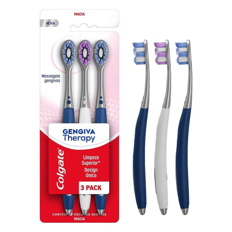 Escova de Dente Colgate Gengiva Therapy 3 Unidades - Health