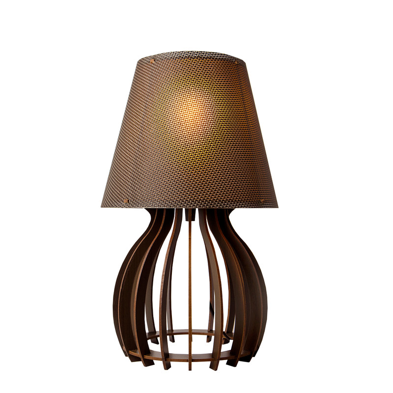 Abajur Luminária Mesa Madeira Mdf Sala 35x27 Criado Mudo