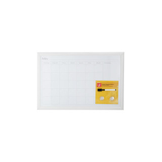 Quadro Magnético Branco Le Planejamento Mensal com 2 Ímã e Marcador 40x60cm em Oferta na Shopee