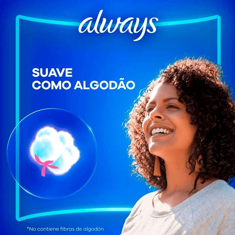 Absorvente Always Suave Com Abas Tamanho M 32 Unidades em Oferta na Shopee
