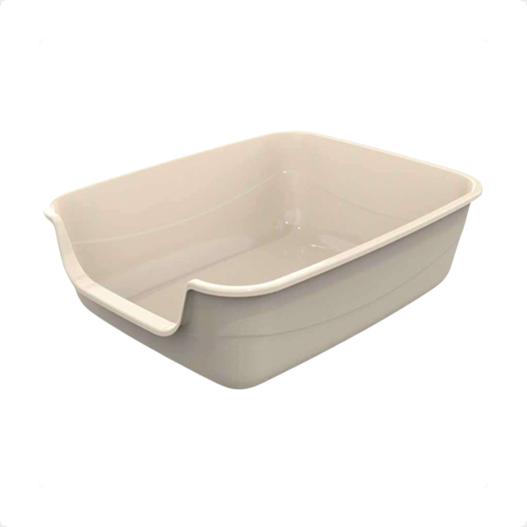 Caixa de Areia Gatos Grande 62x50x20 Furba Jumbox Pet Injet - Nude em Oferta na Shopee