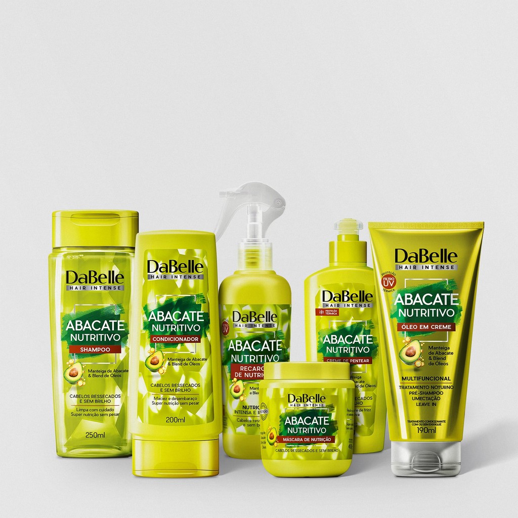 Kit DaBelle Hair Intense Abacate Nutritivo Full 400g Recarga (6 Produtos)