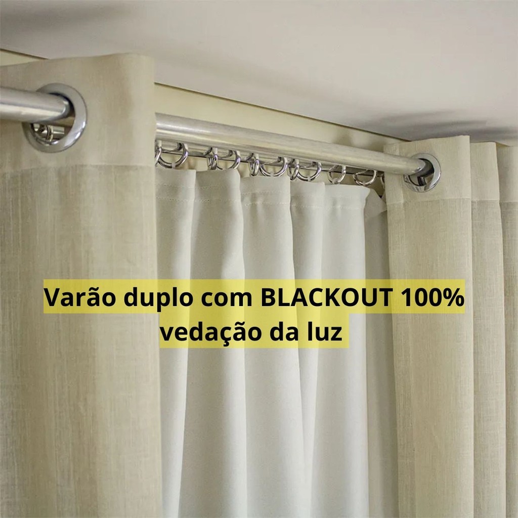 Cortina Blackout de Varão Duplo: Onde Comprar | BuscaProdutos