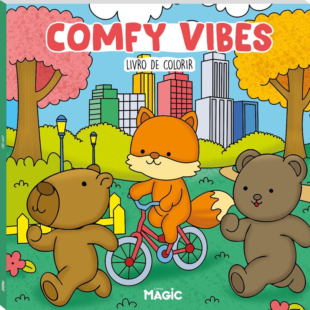 Livro Tik Tok Comfy Vibes com 24 desenhos - Livro de Colorir