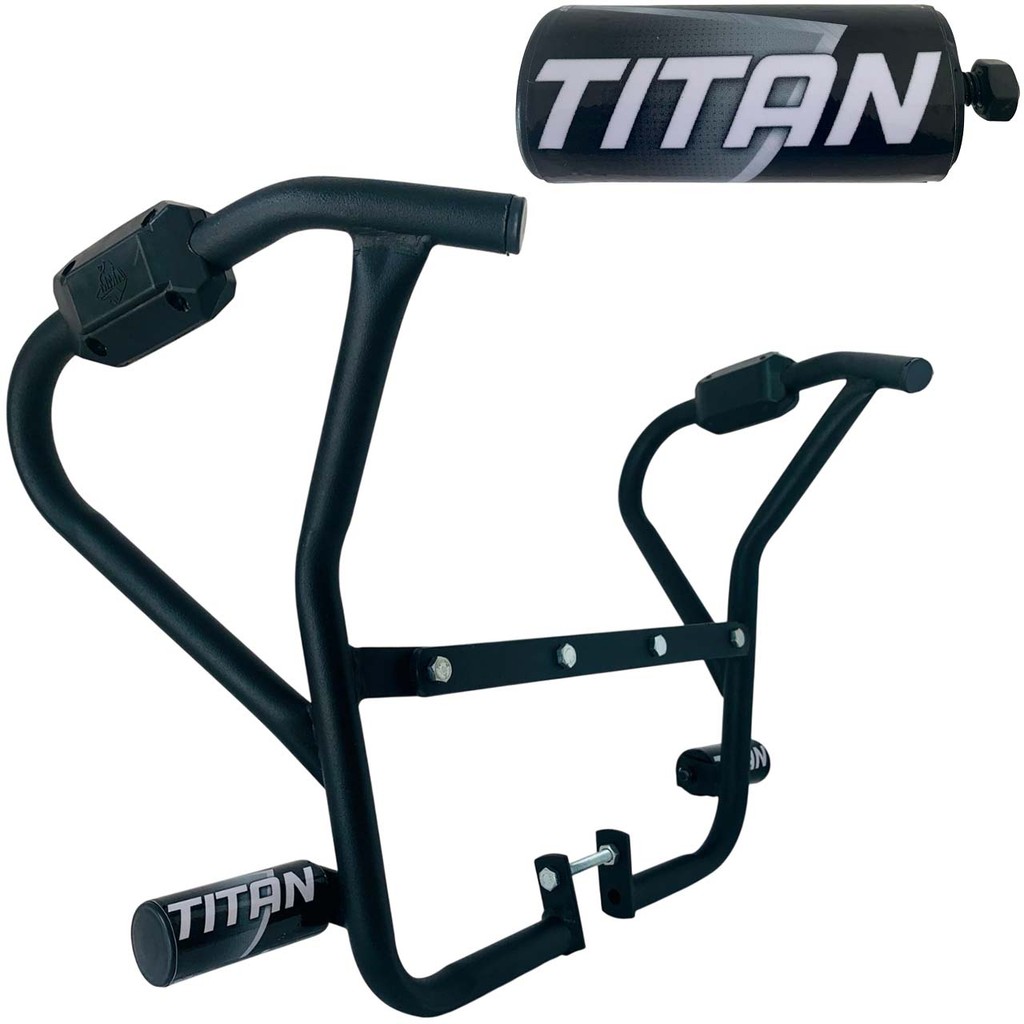Titan 160 Modelo 2022 Protetor Carenagem Motor Tanque Preto Mata Cachorro com Pedal Slider Moto
