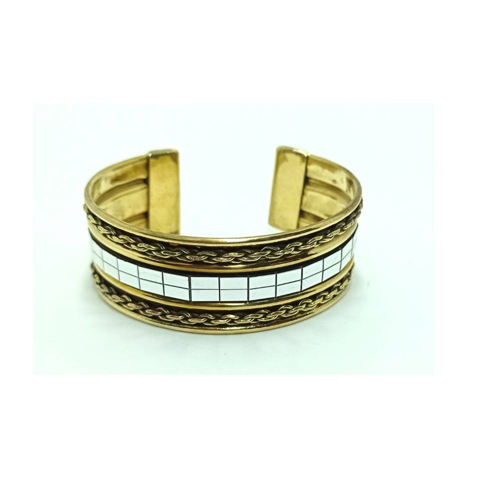 Bracelete Indiano de Metal Dourado