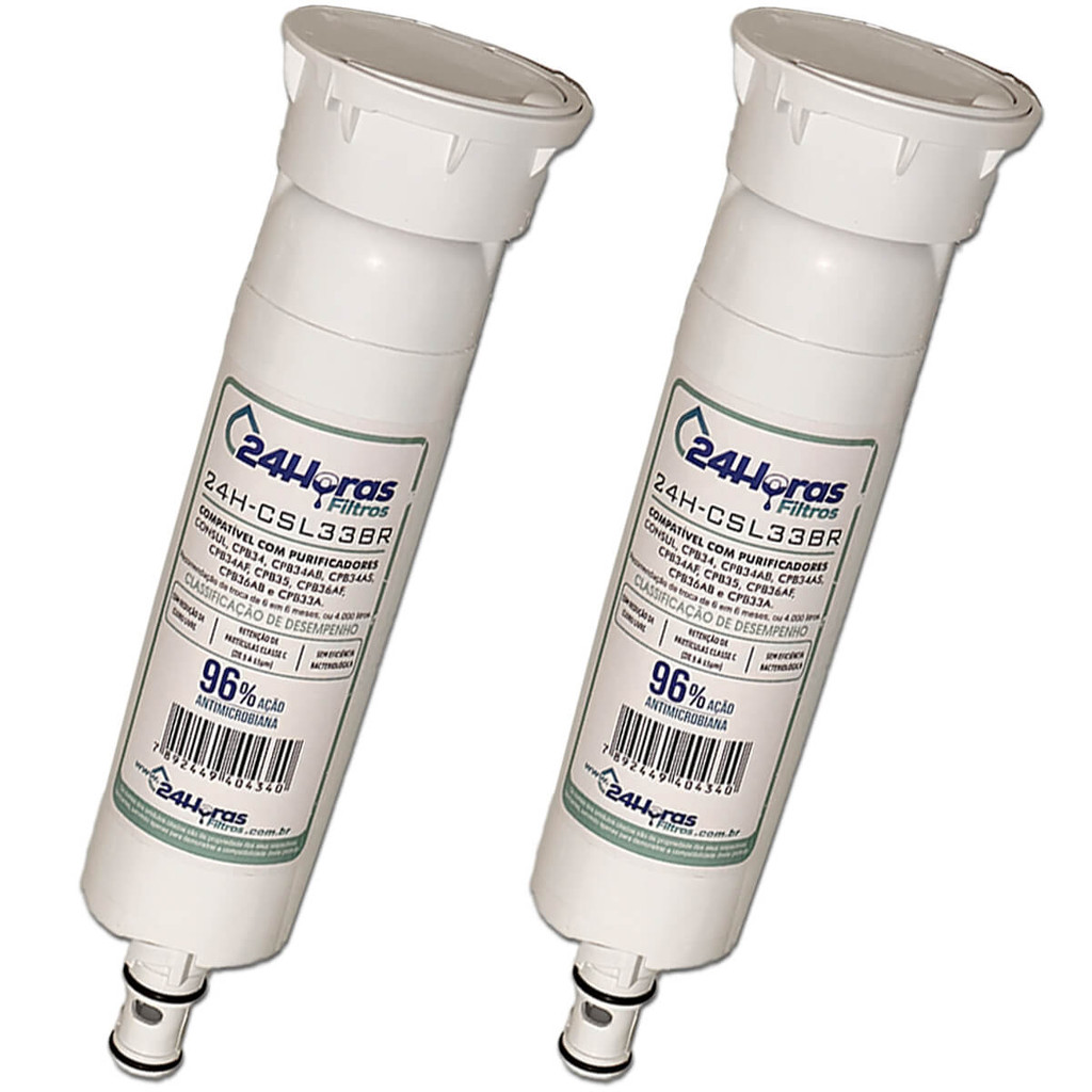 Kit 2 Refil Filtro Consul Compatível Purificador CPB33 AB CIX07AX Tampa Branca em Oferta na Shopee
