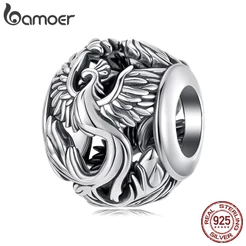 Bamoer 925 Prata Esterlina Jóias Phoenix Pingente Pulseira Acessórios Coleção