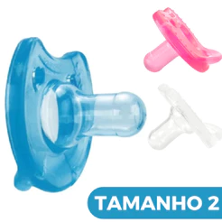 Chupeta 100% Silicone Macio Bico Redondo Kuka - Tamanho 2 - +6 Meses