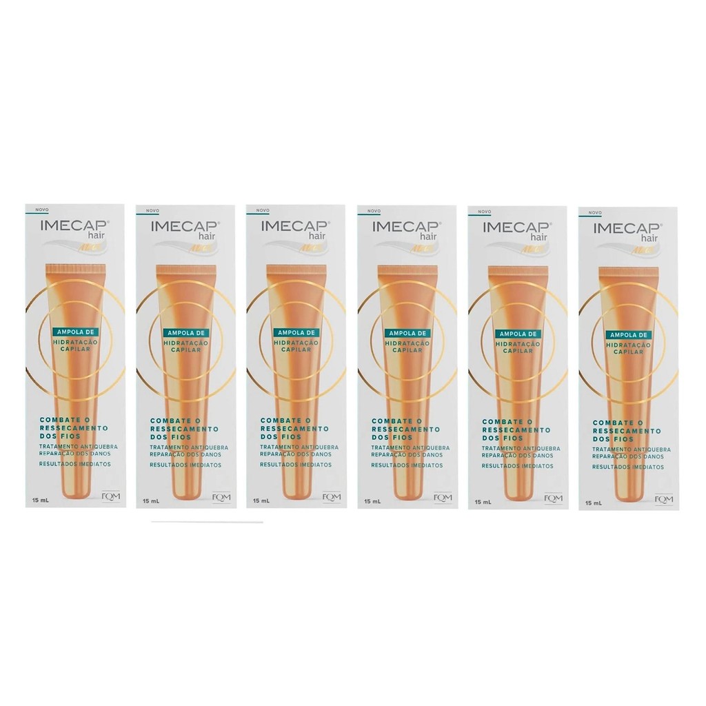 6 Un Imecap Hair Max Ampola De Hidratação Capilar De 15ml Cd