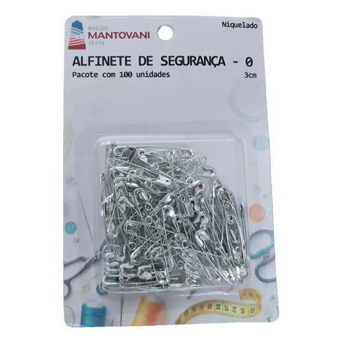 Alfinete De Segurança Pacote Com 100 Unidade N:0 Tamanho 3cm em Oferta na Shopee