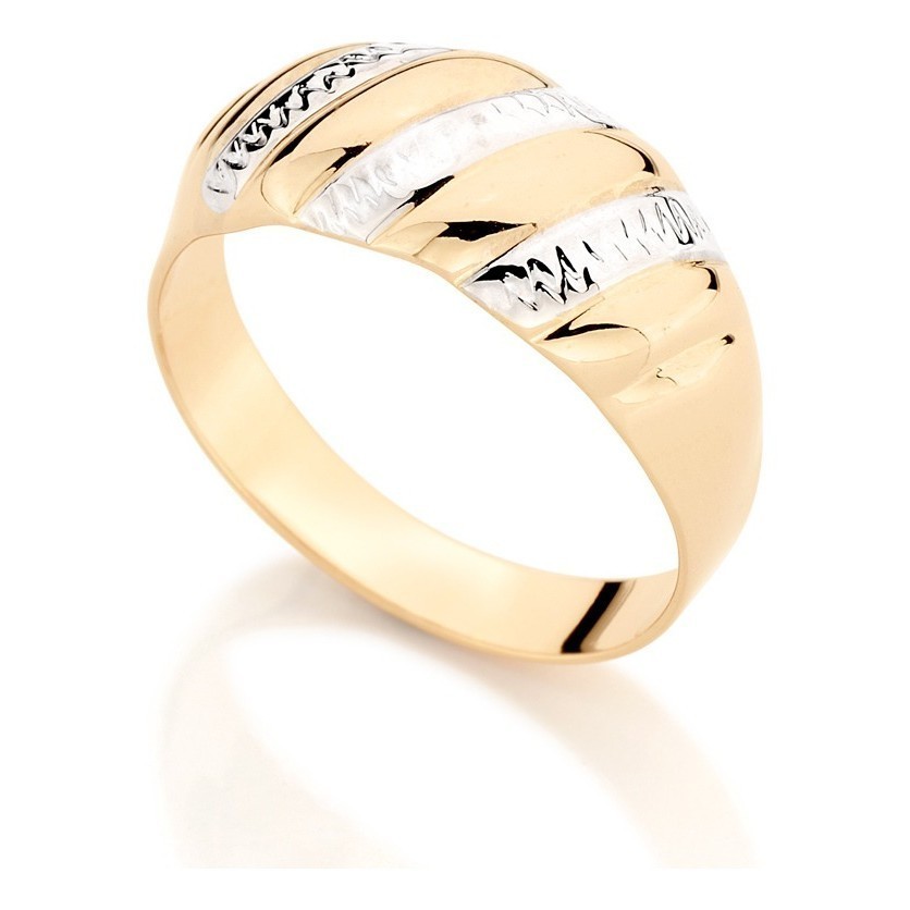 Anel Liso Com Aplique De Rhodium. Rommanel 510486 em Oferta na Shopee