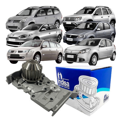 Bomba Água Indisa Renault Logan Megane Oroch Sandero Scenic - Spare Parts and Accessories for Vehicles