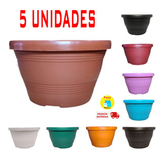 Kit 5 Vaso plástico Cuia Veneza 18 plantas suculenta flores em Oferta na Shopee