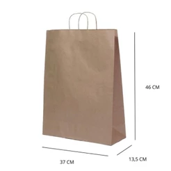 10~50 SACOLA KRAFT 37 X 13,5 X 46 (LC) - REF:0121(CHOCO)