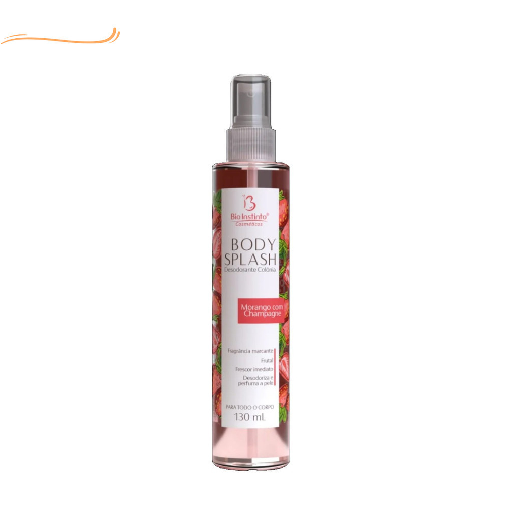 Desodorante Body Splash Colônia Morango E Champagne Bio Instinto 130ml