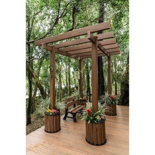 Pergolado 250cmx300cm em Madeira Ecológica em Oferta na Shopee