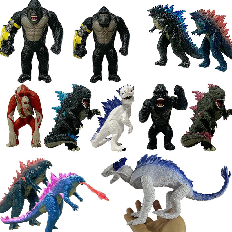 1/5/6 Peças 2024 Godzilla Ação Figura Brinquedos Shimo Coleção Modelo Móvel King Kong Conjunto Articulado Bonecas
