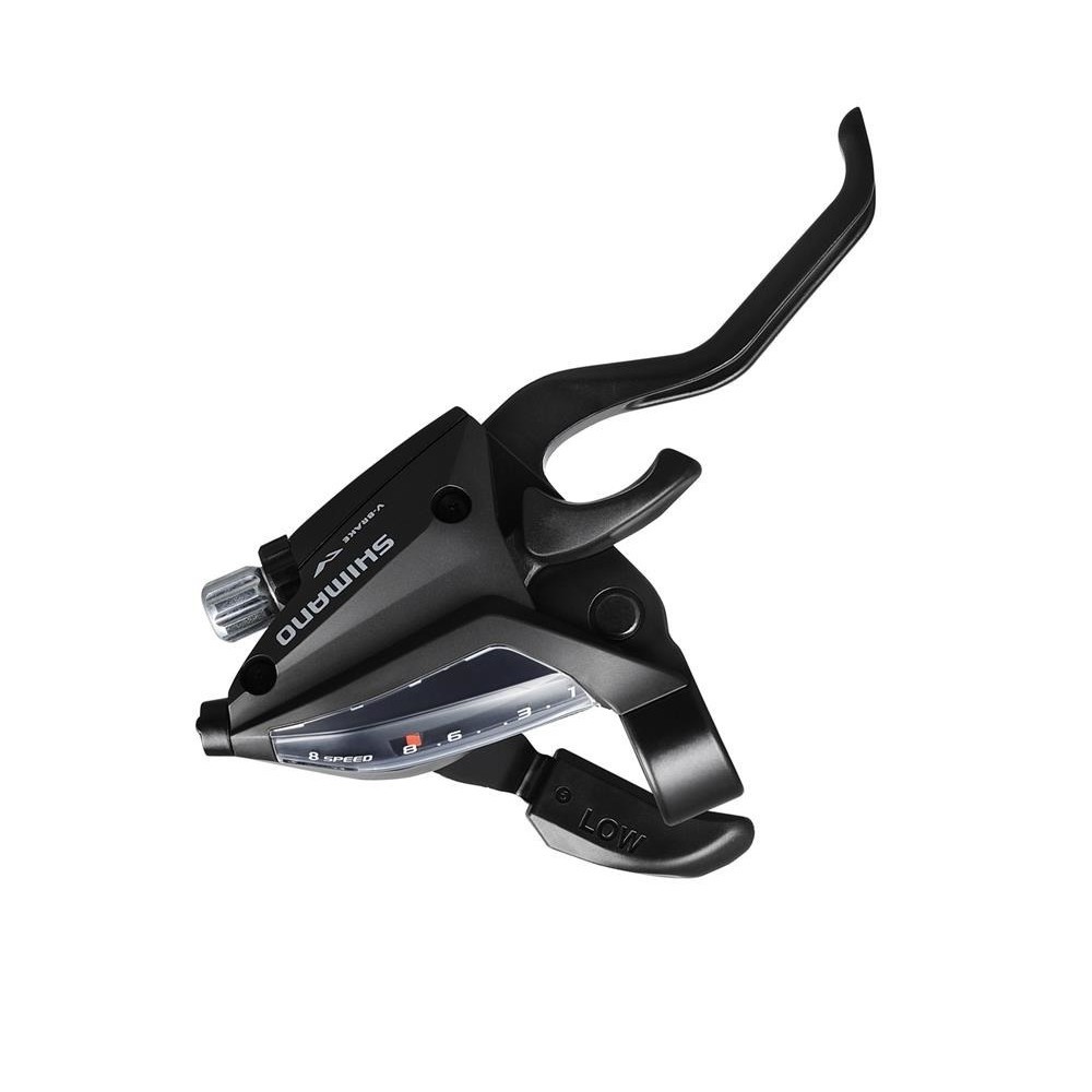 ALAVANCA CÂMBIO/FREIO SHIMANO ALTUS ST-EF500 EZ FIRE V-BRAKE OU DISCO MECÂNICO TRASEIRO DIREITO - 8V