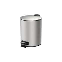 Lixeira C/ Pedal e Balde 5L Aço Inoxidável Escovado Linha Spin Brinox
