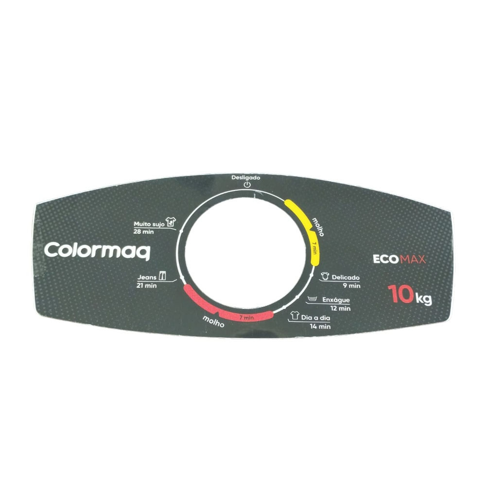 Adesivo do Painel Tanquinho Colormaq Ecomax10kg em Oferta na Shopee