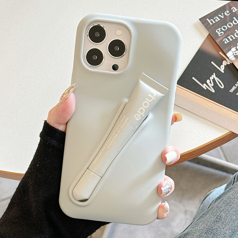 Rhode Same Estilo Batom Bálsamo Labial Líquido De Silicone Para iPhone 15 14 13 12 11 Pro Max 15 Plus X XR XS 6 6s 7 8 SE 2020 2022 Capa Traseira Macia À Prova De Choque