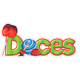 Placa de Sinalização Doces Festa Junina  - 1 unidade - Rizzo em Oferta na Shopee