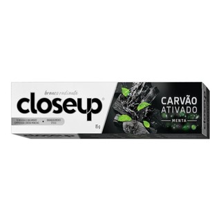 CLOSEUP CREME DENTAL CARVÃO ATIVADO SABOR MENTA COM 85G em Oferta na Shopee