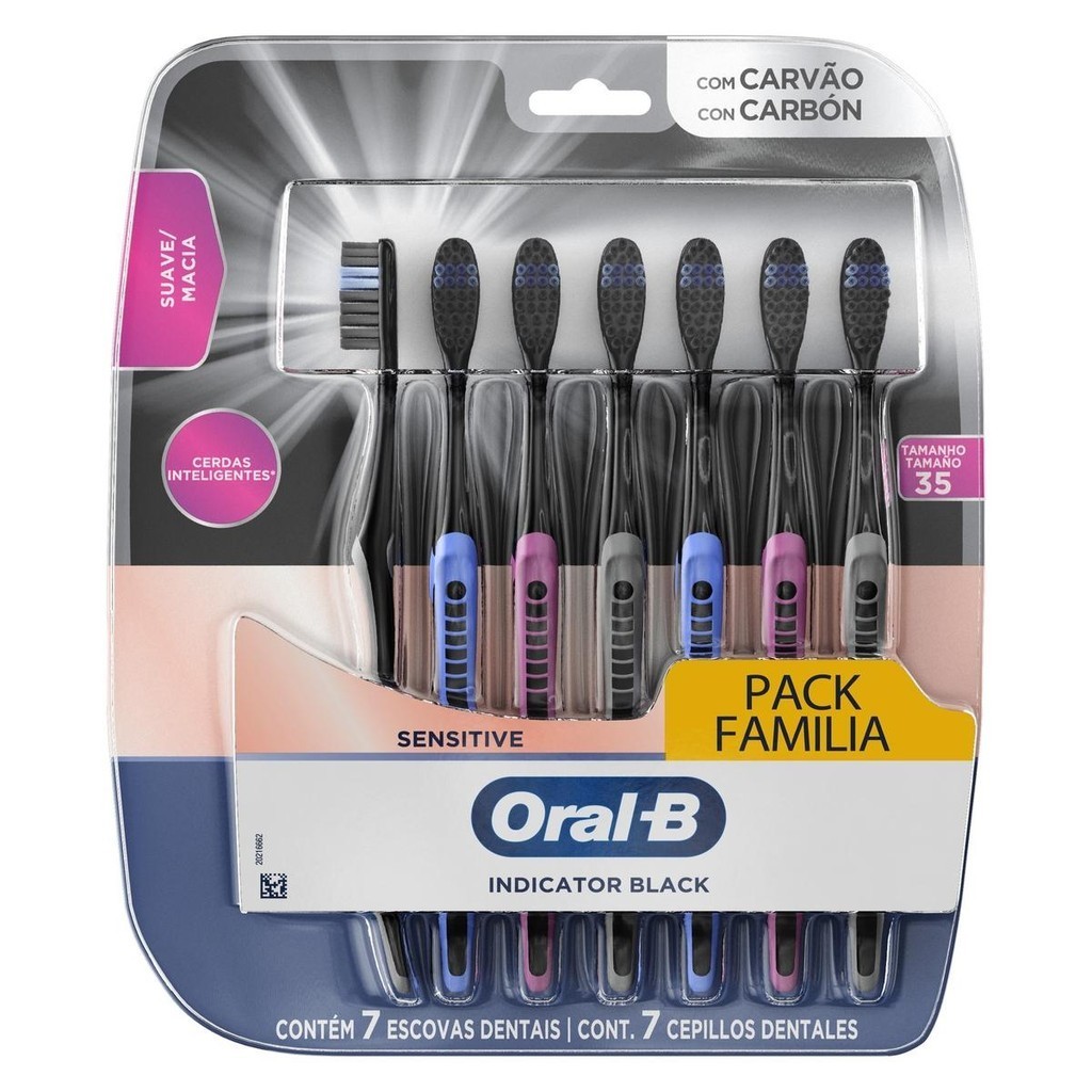 Escova de Dentes Oral-B Inicador Black Charcoal 7un - Health