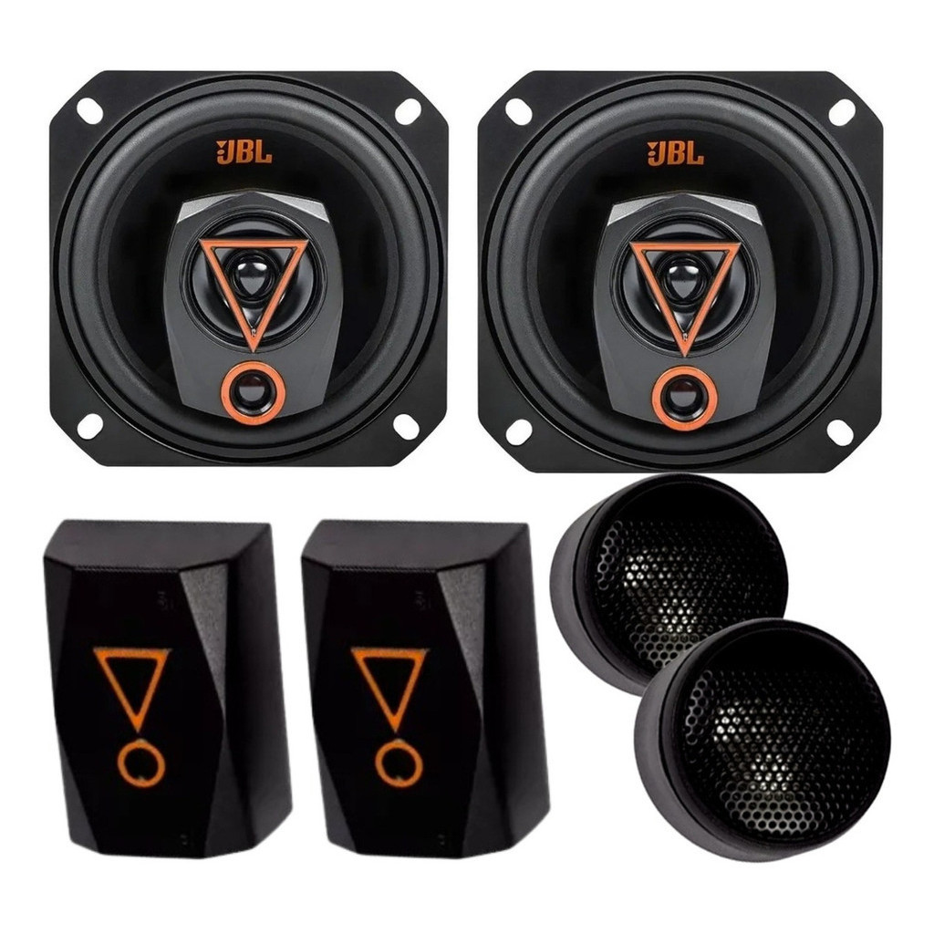 Par de Alto Falantes JBL 4TRMS80 160W + Par Mini Tweeters 1TWMS80 160W